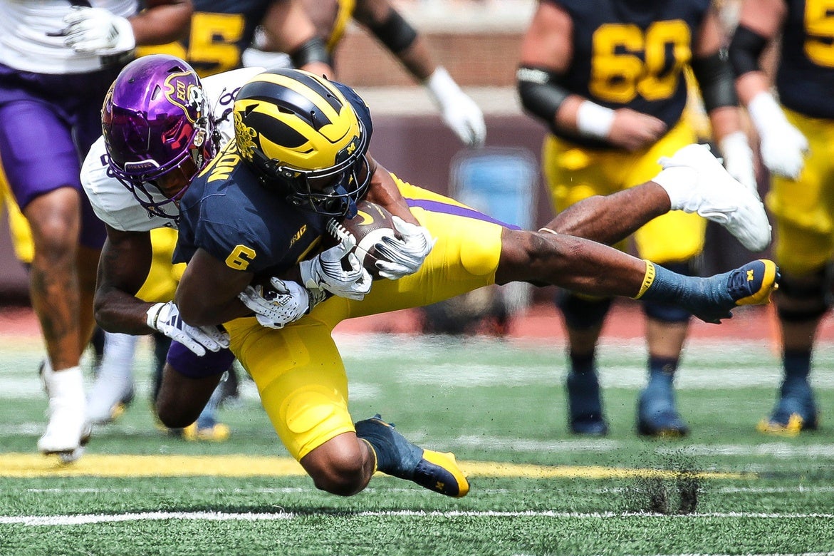 Snap counts, PFF grades: Roman Wilson leads Michigan offense with  incredible TD grab 