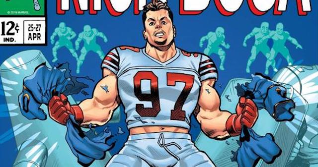 ESPN and Marvel Reimagine Comic Book Covers for the NFL Draft