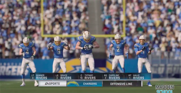 Madden School Creates Entire Offense with Philip Rivers' Family