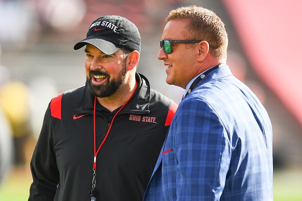 Kirk Herbstreit reacts to his son Zak losing his black stripe at OSU