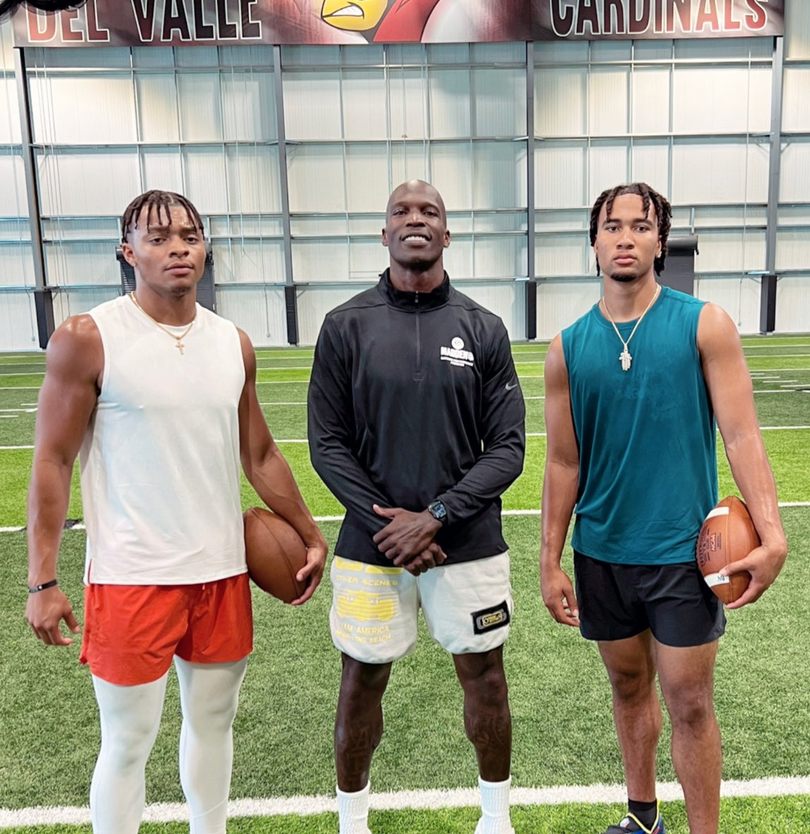 Look Justin Fields Works Out With Chad Ochocinco Cj Stroud