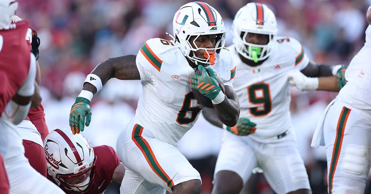 Miami snap counts against Stanford