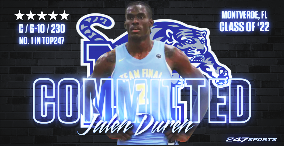 Jalen Duren, the No. 1 overall player in 2022, commits to Memphis