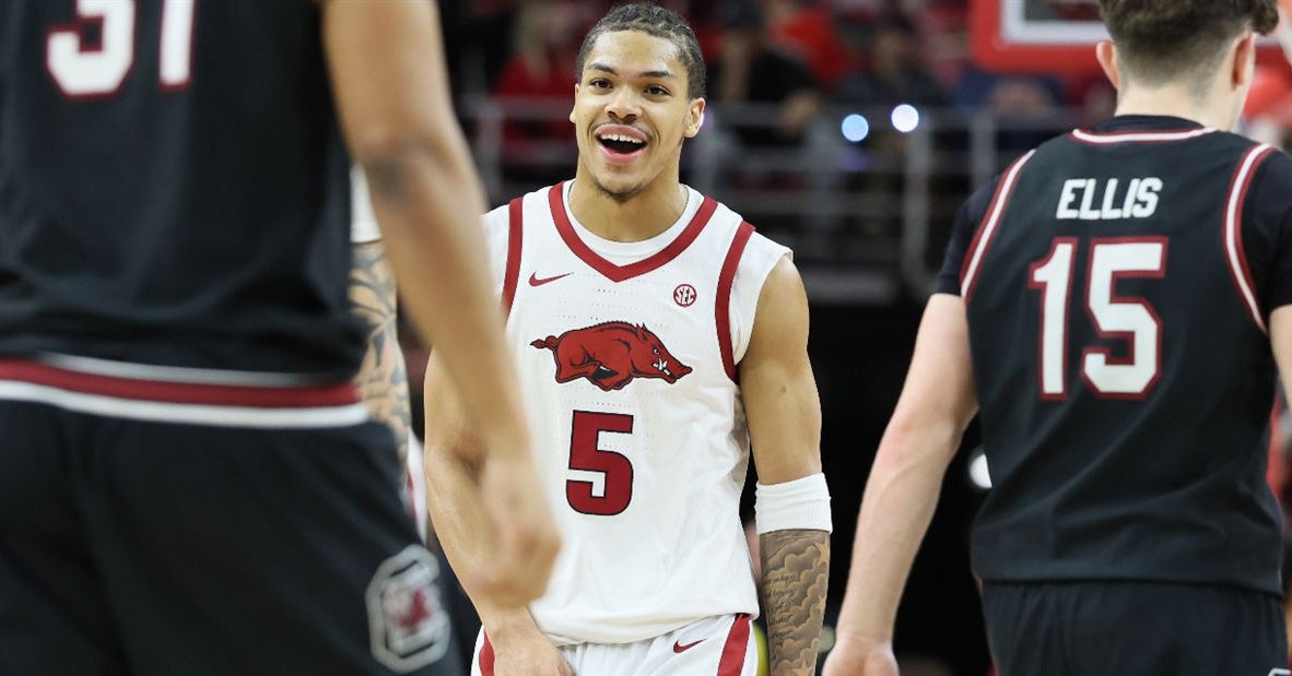 Darius Acuff records double-double in Arkansas' 108-74 win over South ...