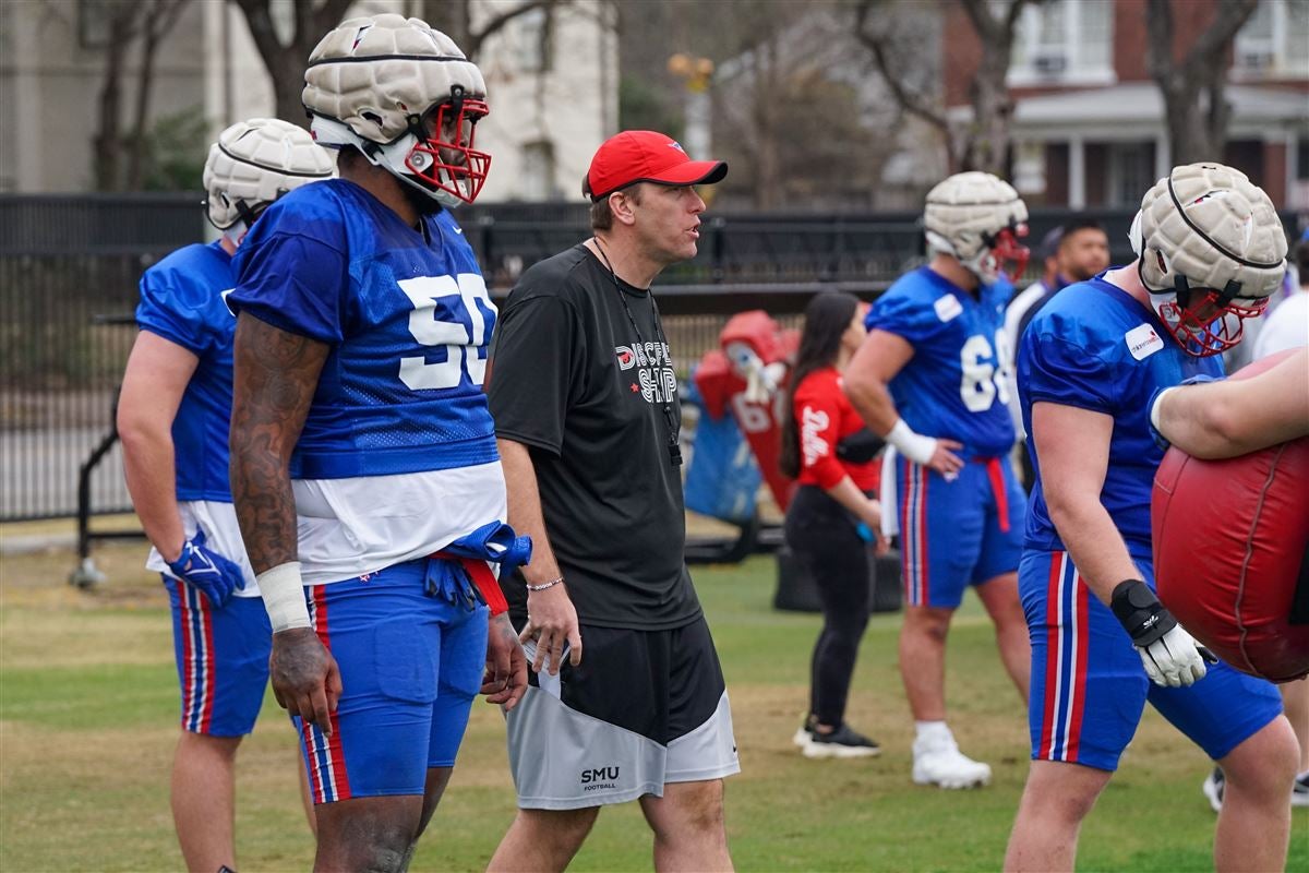 SMU s Justice likes what he sees excited about offensive line