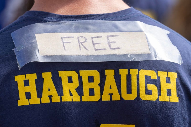 Free Harbaugh'? What ridiculous Jim Harbaugh tribute will Michigan