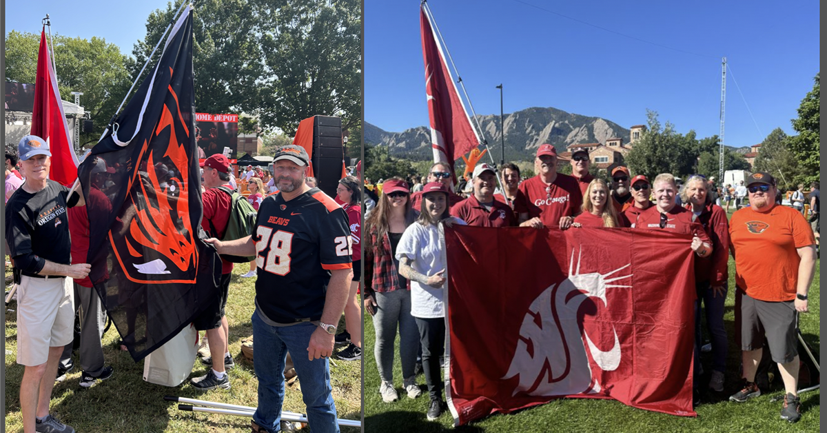 WSU and OSU: Ol' Crimson and Ol' Beav to fly together each week on ESPN"s GameDay
