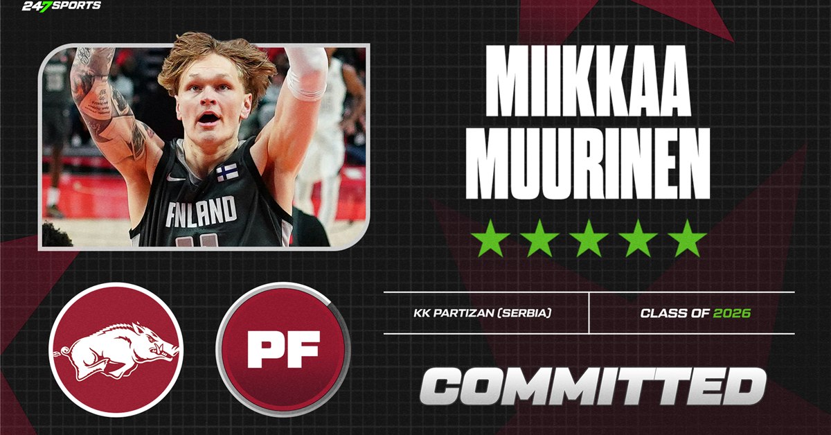 Five-star PF Miikka Muurinen commits to Arkansas