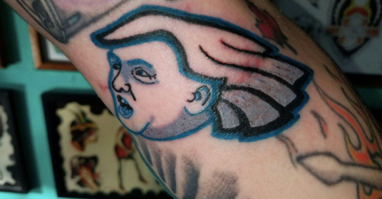 Googled Eagles tattoo I think this one is trying to eat the Dallas star   reagles