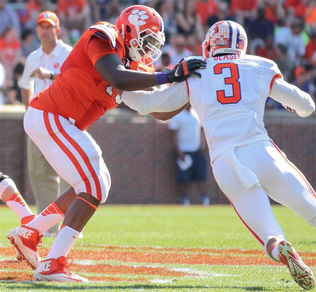 For Men's Clemson #79 Isaiah Battle White College Football Jersey