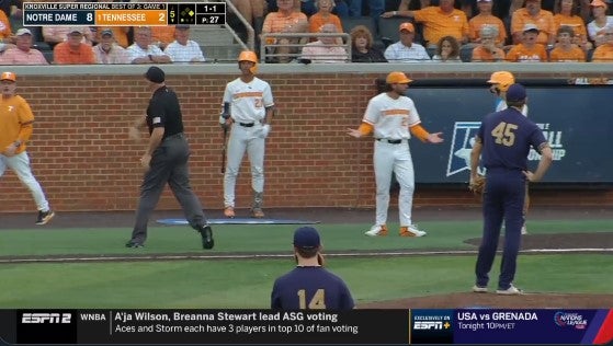 Drew Gilbert 'let it spill over' in getting ejected during Tennessee's loss