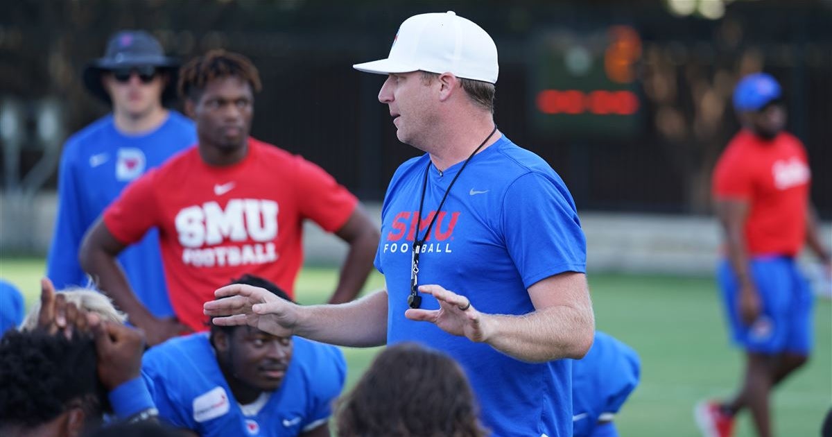 Images from SMU football's fall camp practice on Aug. 9