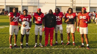 Two Buckeyes have their black stripes removed