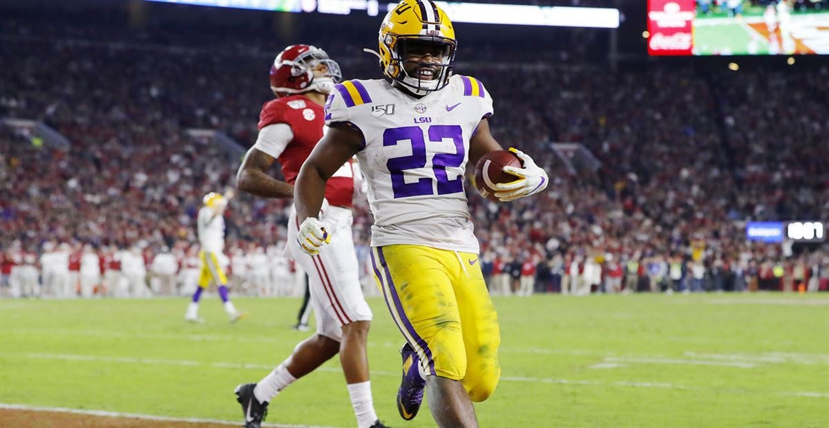 LSU's 5-foot-9 Clyde Edwards-Helaire towered over Alabama