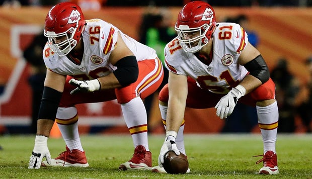 Kansas City Chiefs tackle Laurent Duvernay-Tardif (76) walks off