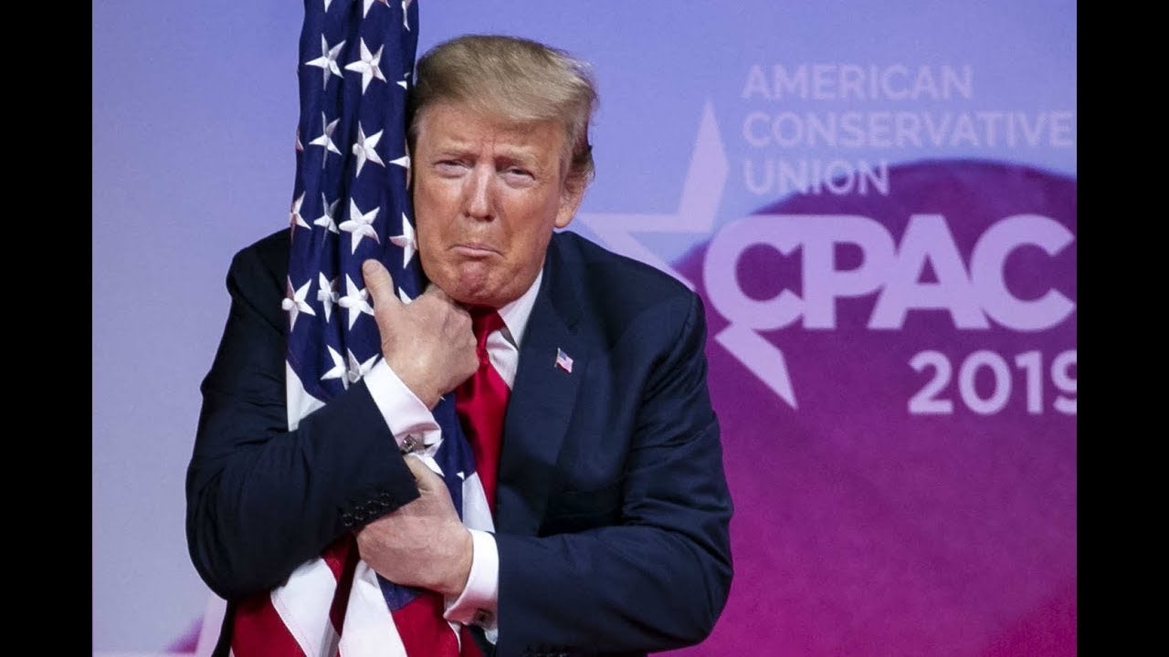 Image result for trump hugging the flag"