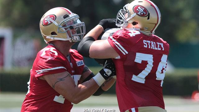 Central Michigan offensive tackles working with Joe Staley toward NFL