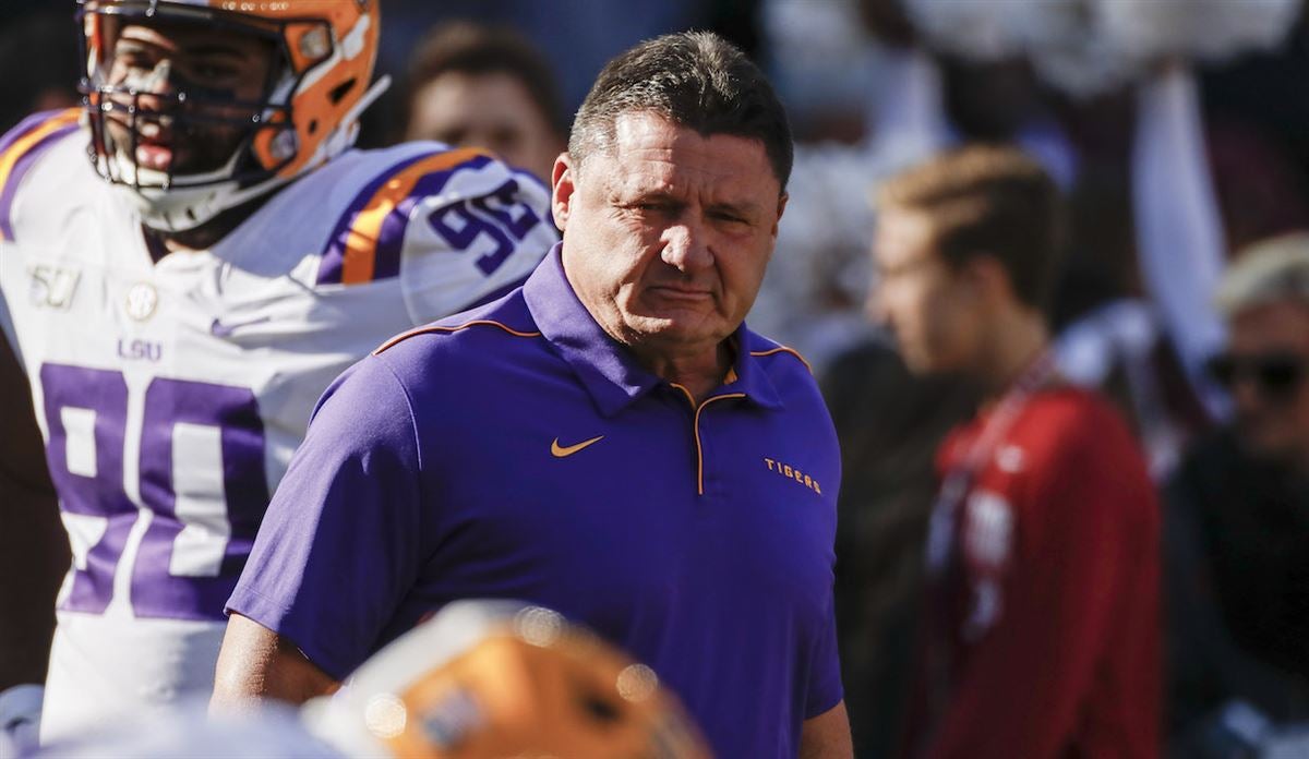 Image result for coach orgeron scouting