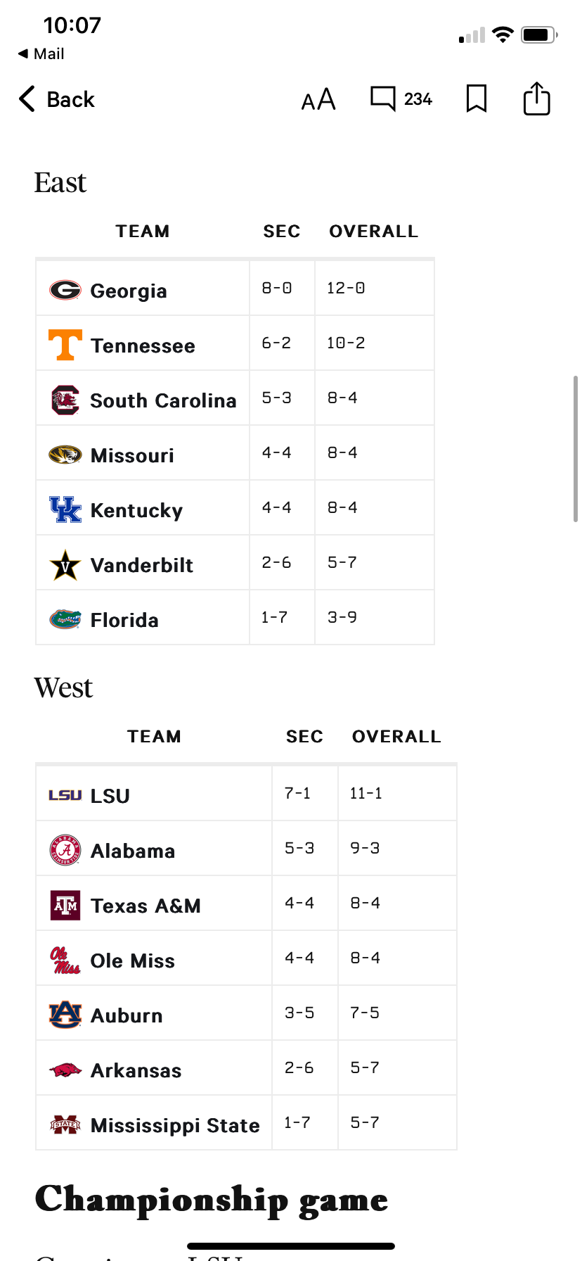 Stewart Mandel SEC Predictions