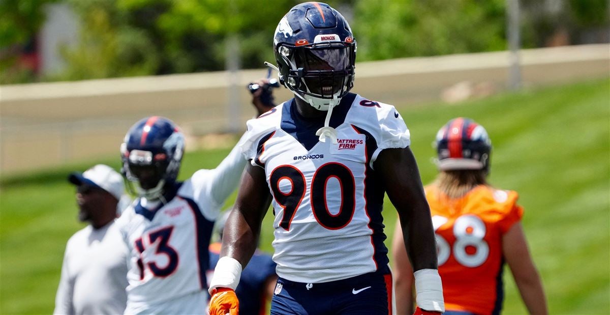 Denver Broncos linebacker Jonathan Kongbo (90) against the Indianapolis  Colts of an NFL football game Thursday, Oct 6, 2022, in Denver. (AP  Photo/Bart Young Stock Photo - Alamy