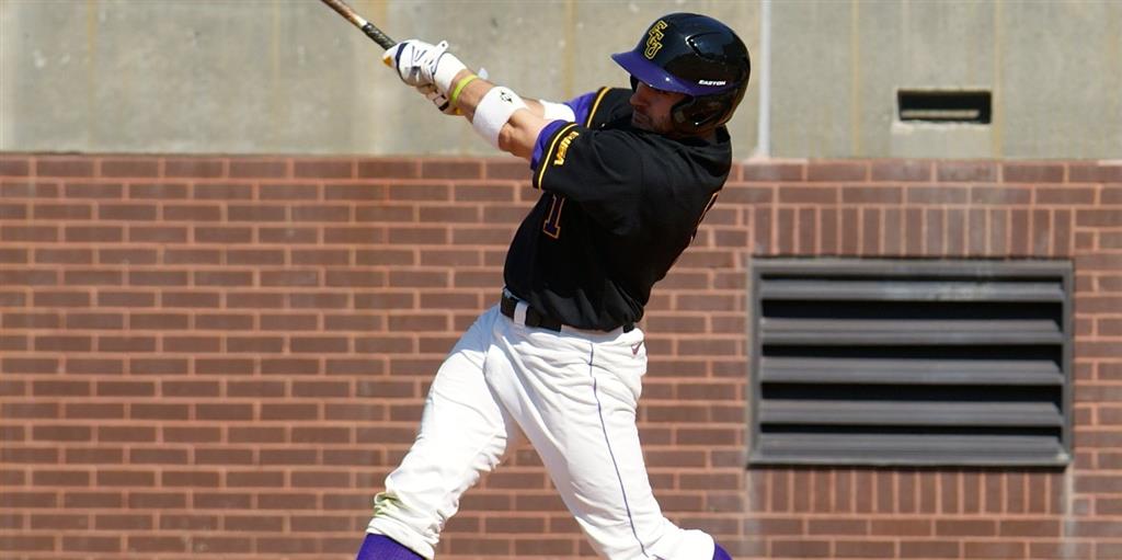 College baseball umpire pushes ECU player while he admires home run