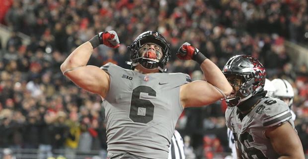 Ohio State Buckeyes #6 Sam Hubbard Football Jersey Diamond Red