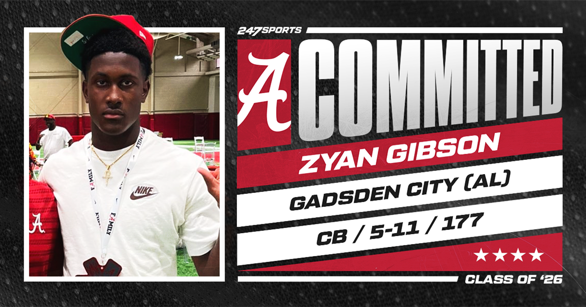 Elite 2026 in-state CB Zyan Gibson commits to Alabama over Auburn,  Tennessee, Miami