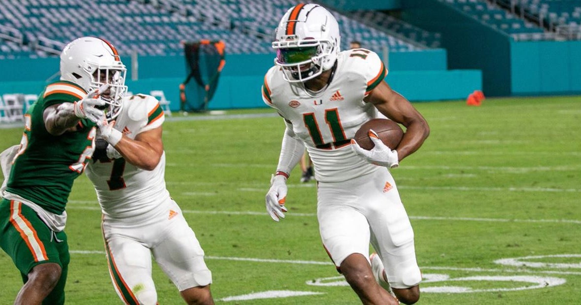 VIDEO: WR Charleston Rambo fitting into Miami's offense