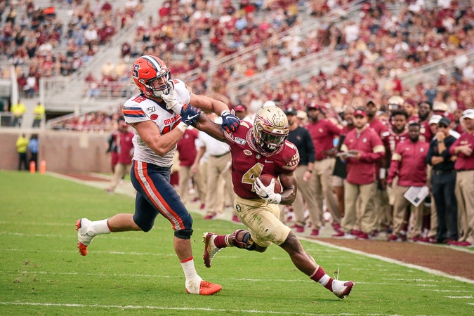 Cam Akers growing as running back, leader in Florida State backfield