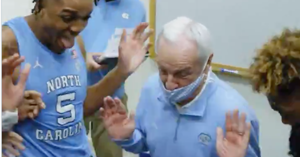 Video: Roy Williams, UNC Players Dance & Celebrate After Beating Duke Video: Roy Williams, UNC Players Dance & Celebrate After Beating Duke