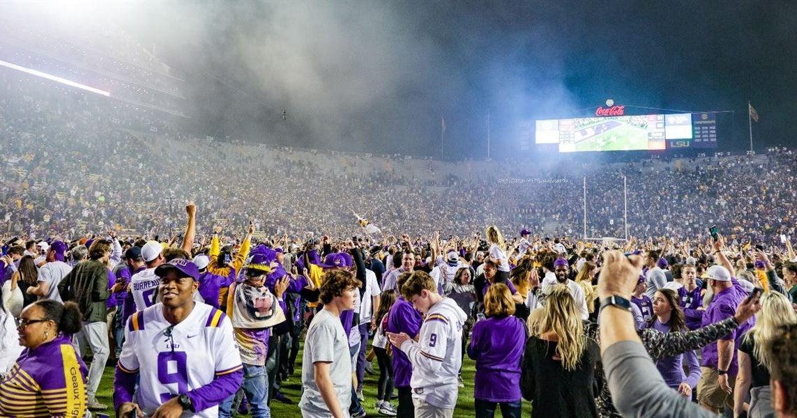 LSU fined $250,000 by SEC for fans storming field after overtime win ...