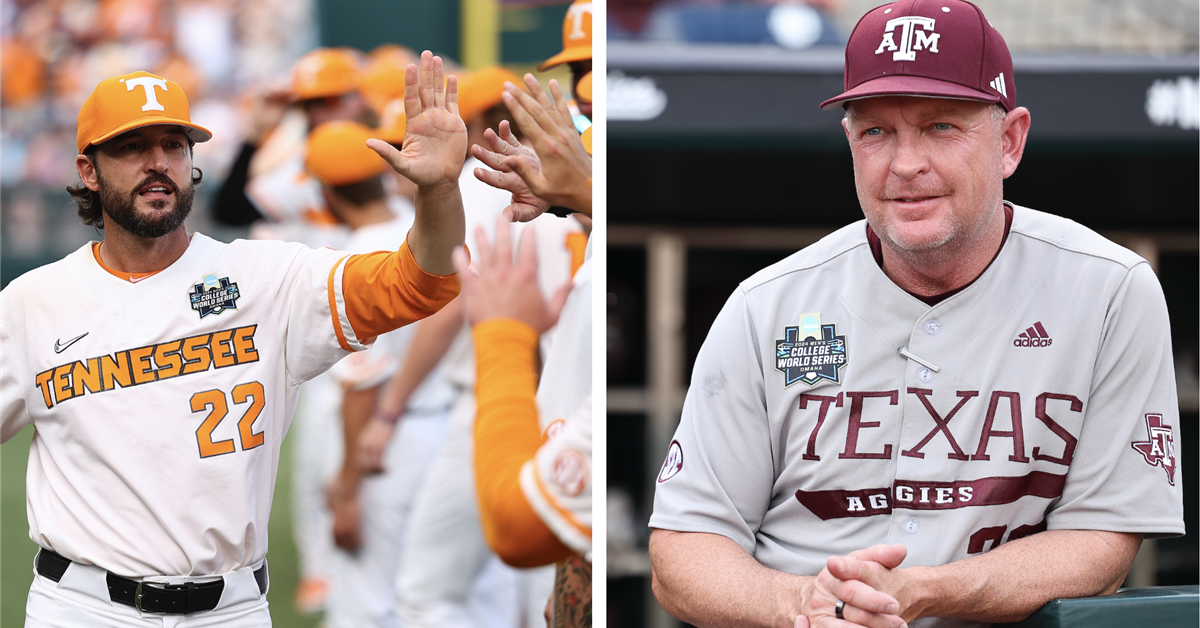 College World Series Finals Tennessee, Texas A&M coaches and players