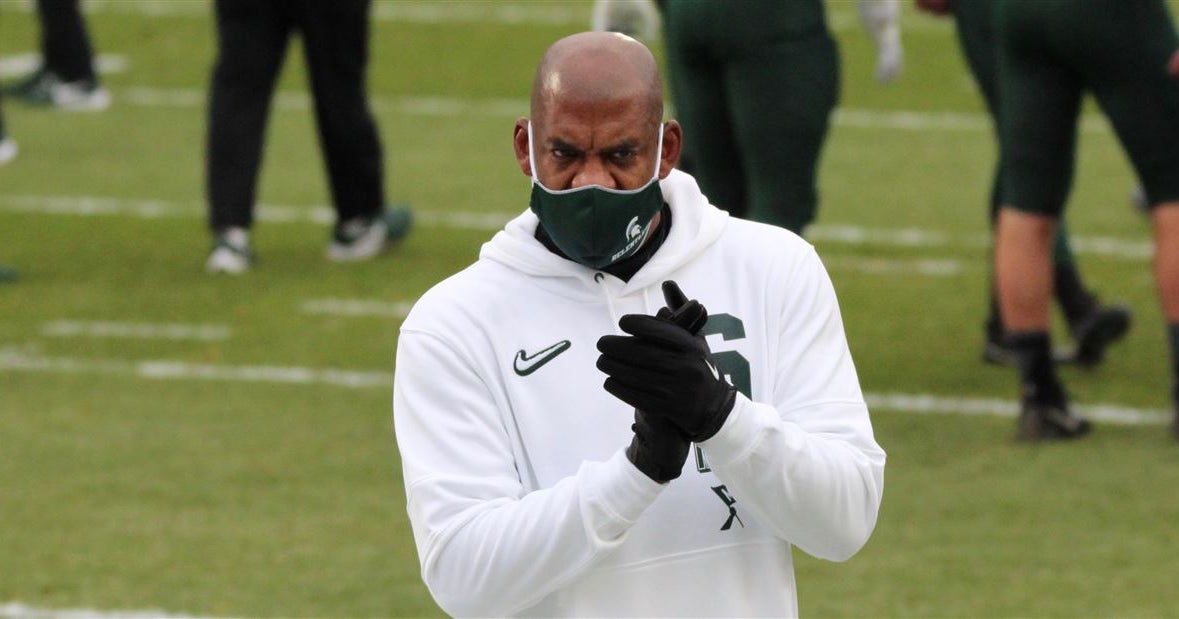 Michigan state football shows unused alternative helmets