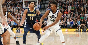 Chris Mack congratulates ESPY winner Donovan Mitchell Chris Mack congratulates ESPY winner Donovan Mitchell