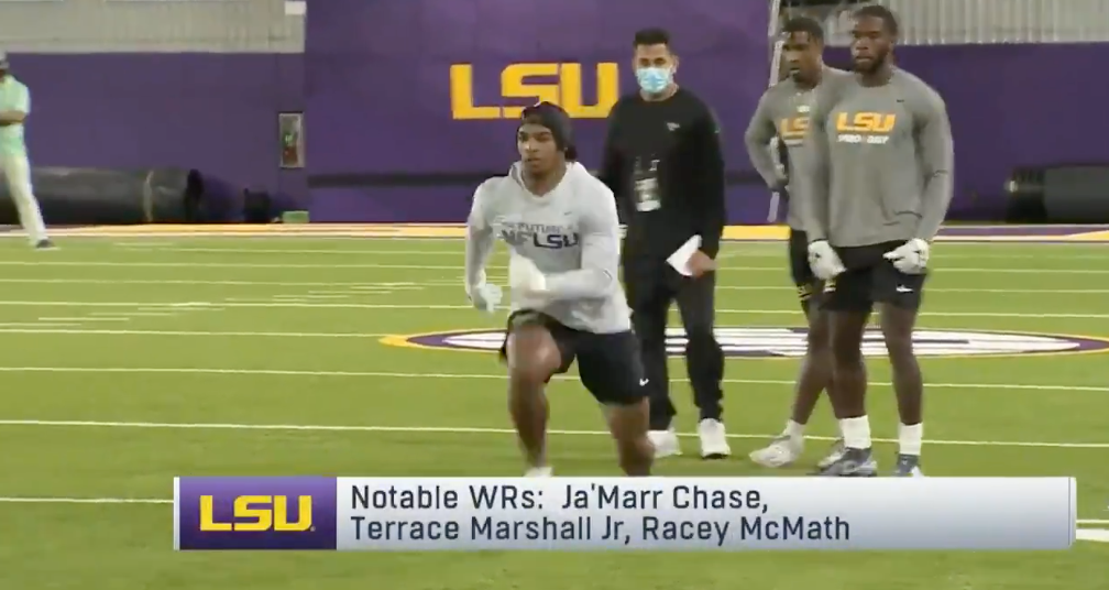 BRPROUD  Ja'Marr Chase impresses at LSU Pro Day Wednesday