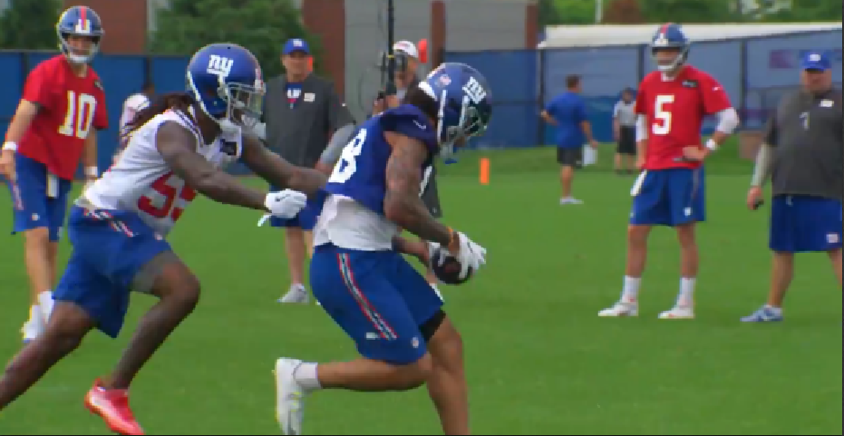 Watch Sterling Shepard showcase major progress at Giants OTAs