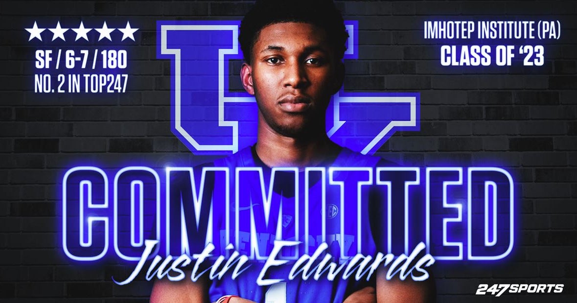 Justin Edwards, the No. 2 prospect in the 2023 class, commits to Kentucky