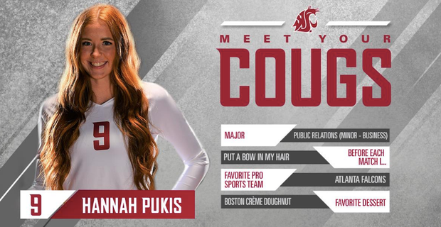 WSU volleyball standout Hannah Pukis knew at early age she was Pullman ...