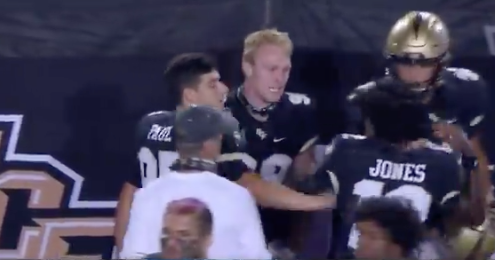 WATCH: Fight broken up between UCF K, QB after loss to Memphis