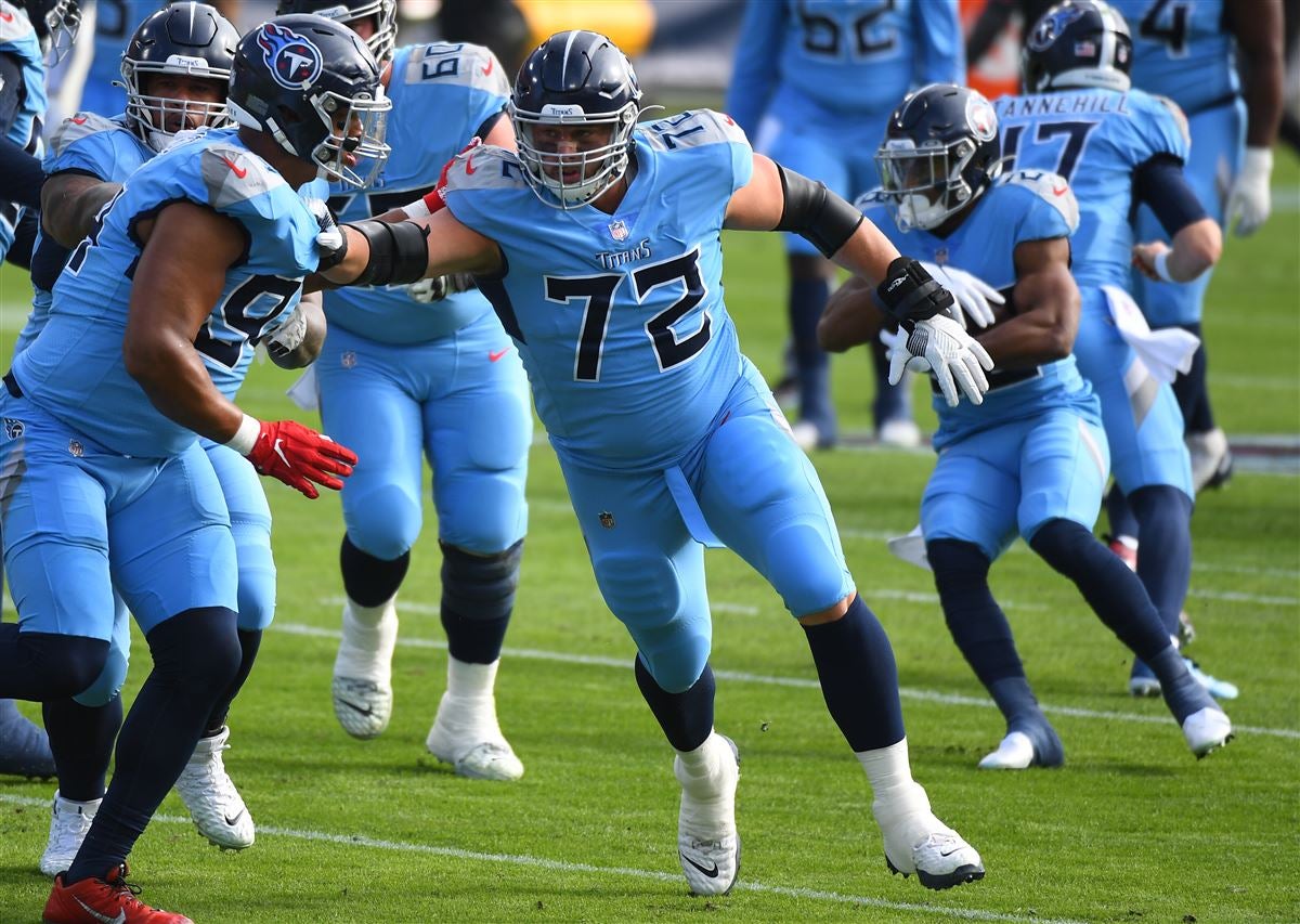 Tennessee Titans offensive tackle David Quessenberry (72) plays during an  NFL football game against the Kansas City Chiefs on Sunday, Oct. 24, 2021,  in Nashville, Tenn. (AP Photo/John Amis Stock Photo - Alamy