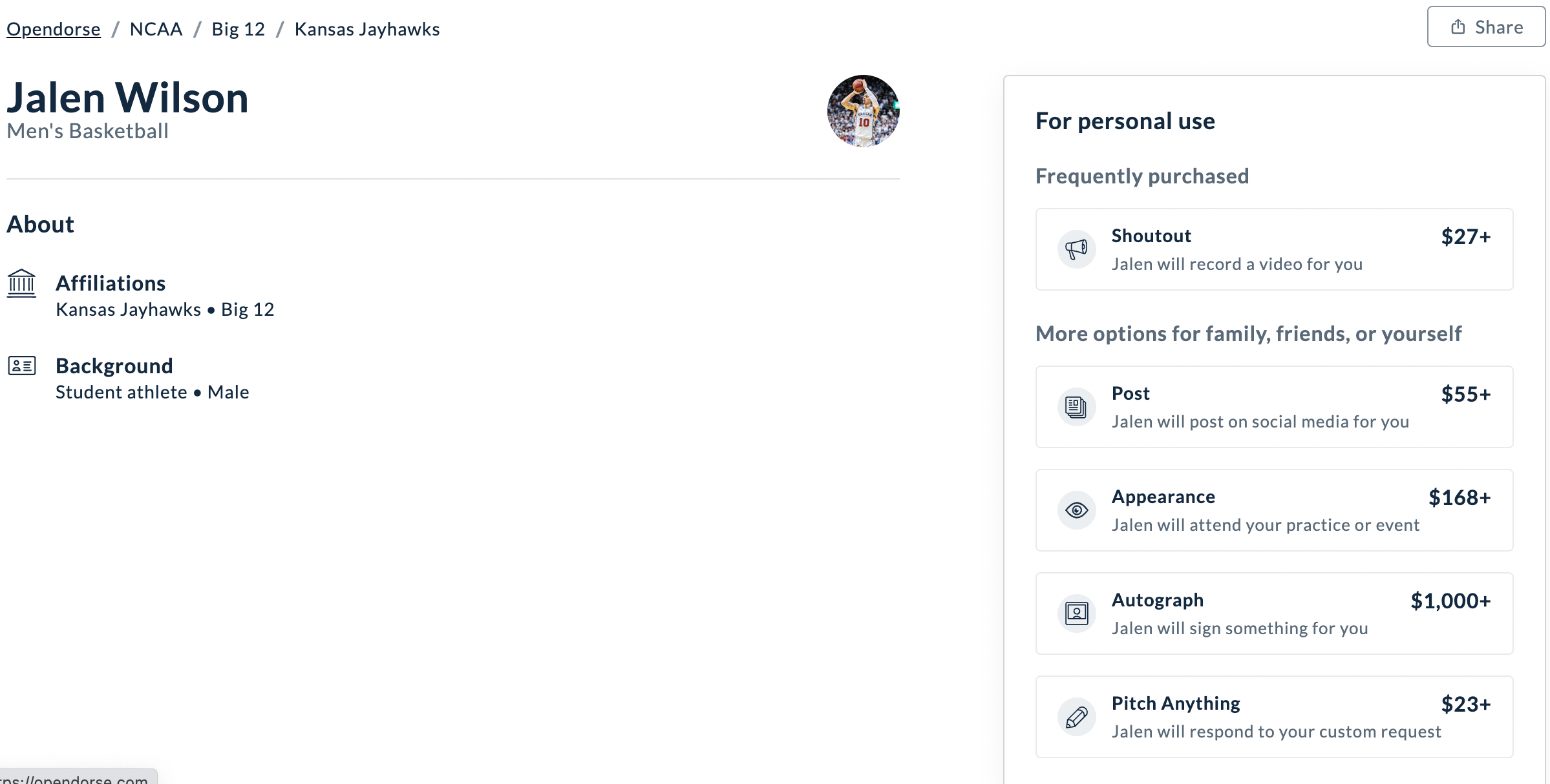Kansas athletics announces new NIL partnership with Opendorse