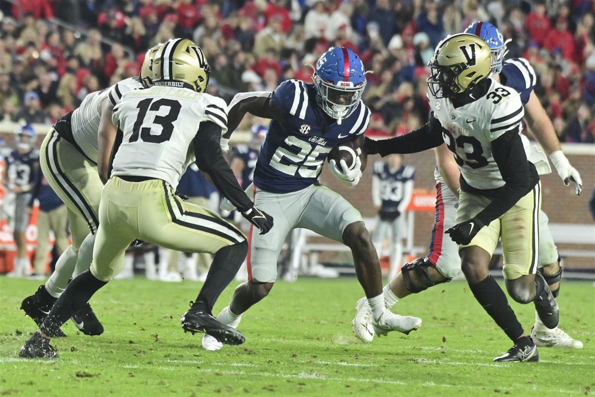 Ole Miss Rebels running back Jerrion Ealy runs during the Allstate