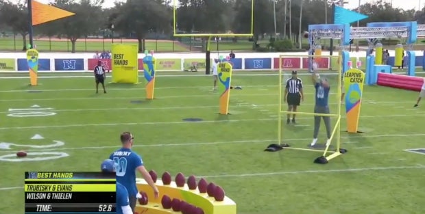 Jared Goff's first round of Precision Passing challenge Pro Bowl