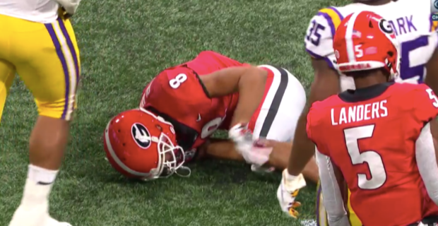 2019 SEC Championship: Georgia's Dominick Blaylock carted off injury