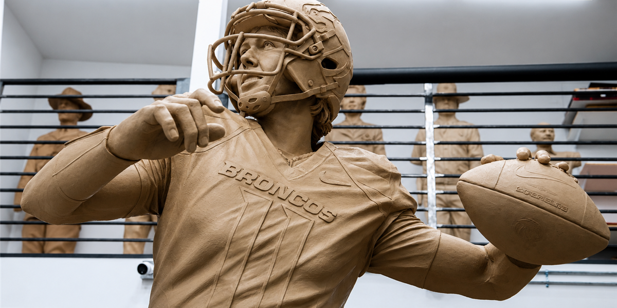 Boise State unveils plans for Kellen Moore statue outside of Albertsons Stadium