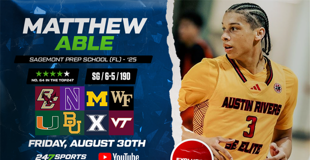 Four-star guard Matthew Able sets commitment date and time; watch live ...