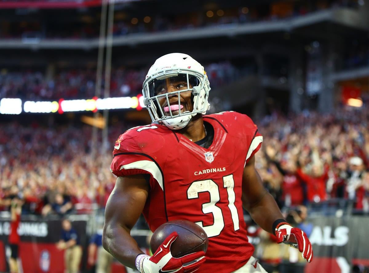 Arizona Cardinals' David Johnson (31) runs drills during the teams' NFL  football training camp, Thursday, July 25, 2019, in Glendale, Ariz. (AP  Photo/Matt York Stock Photo - Alamy