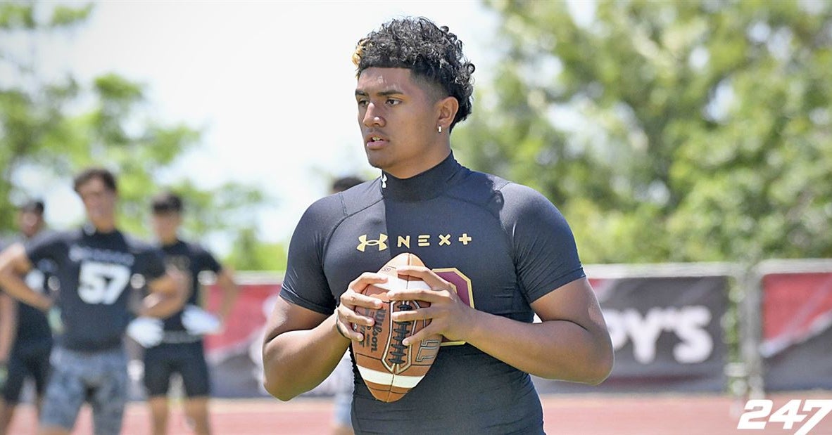 Eyeing Notre Dame 2025 Options: QB Jaron Keawe Sagapolutele