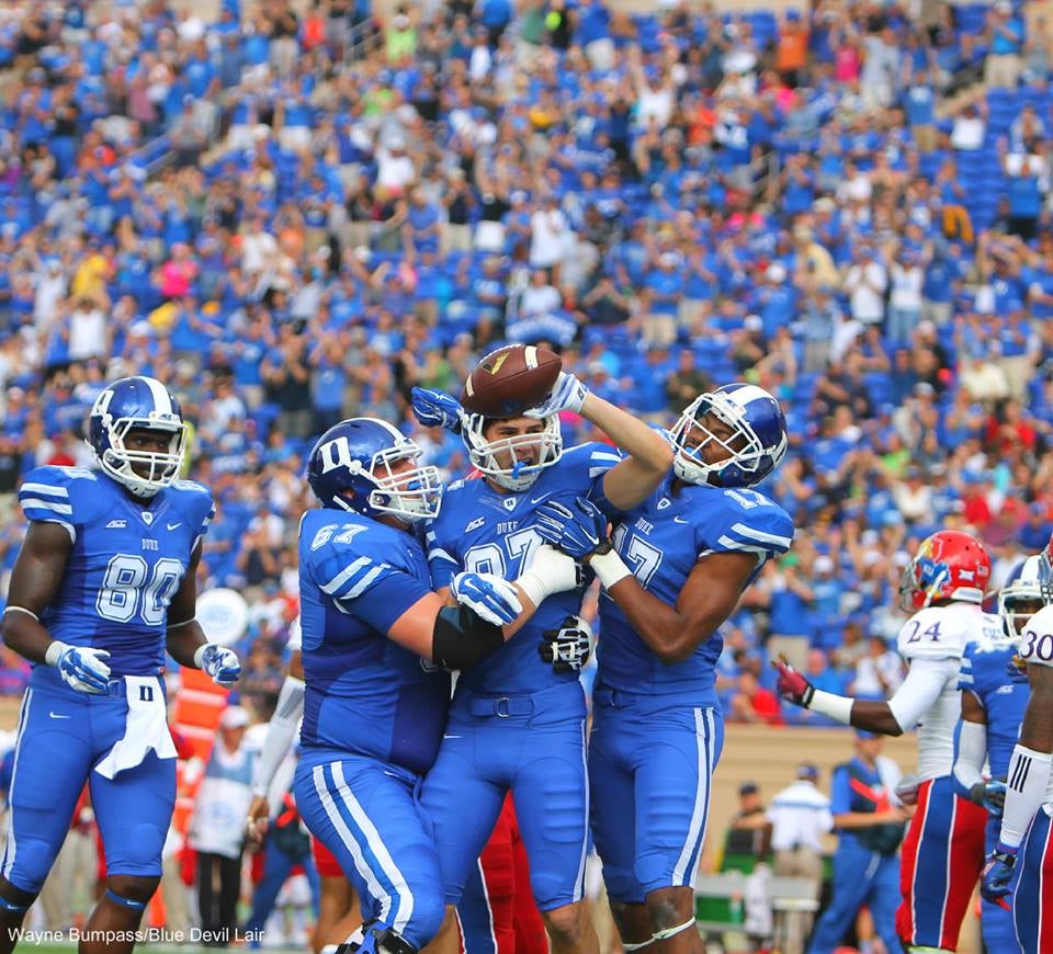 Duke wide receiver Max McCaffrey (87) during the NCAA college football game  between Duke and Wake