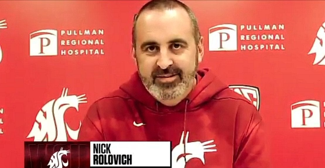 Nick Rolovich says his Washington State future is out of his hands